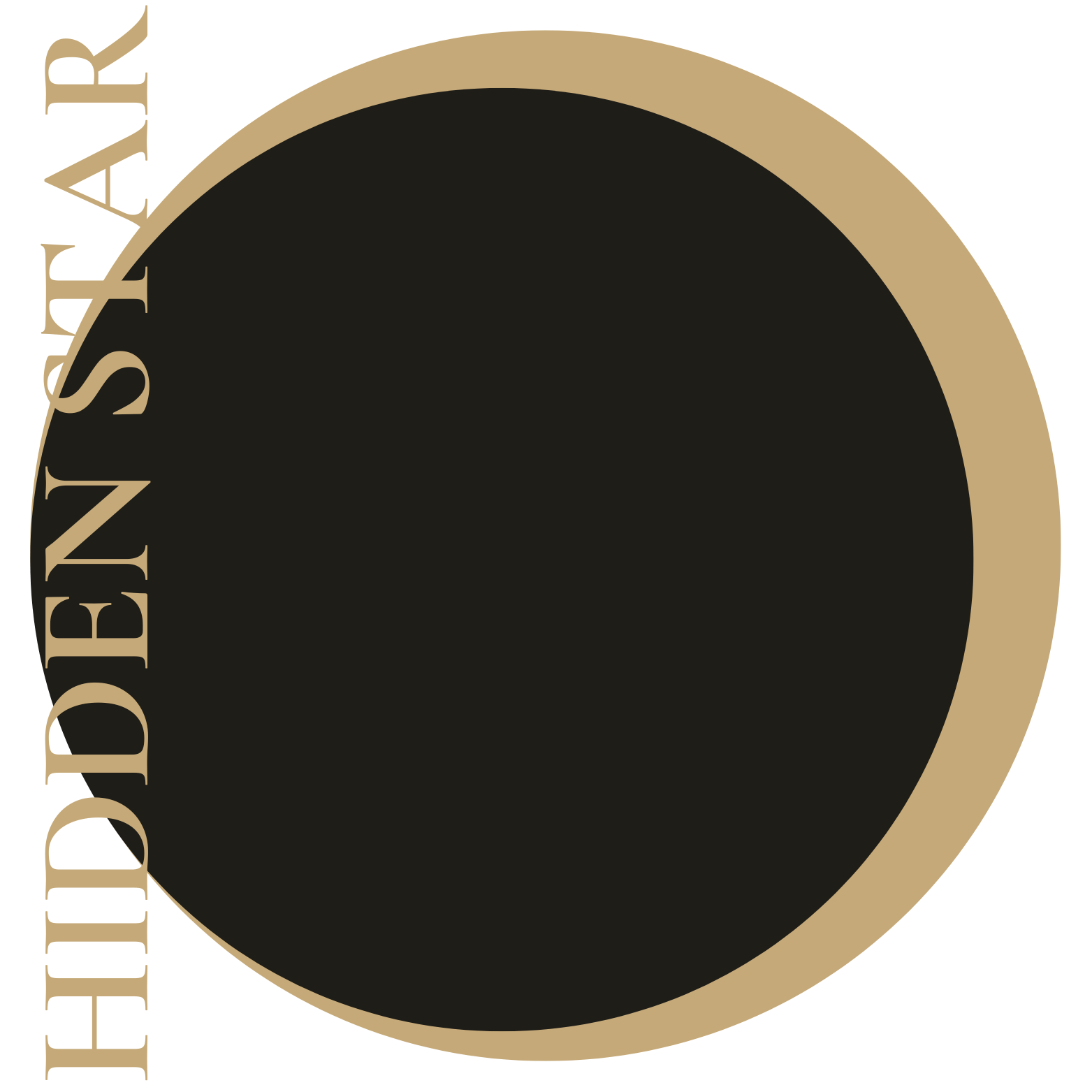 A visual representation of an eclipse, including the name of the magazine, Hidden Star.